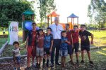Inauguración de un parque para niños del barrio San Ramon