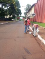 PINTURA EN LA AVENIDA JUAN BAUTISTA FLORES