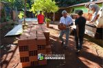  Entregas de materiales de construcción a una familia cuya vivienda fue afectada por un incendio