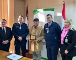 Reunión con cursantes de la Escuela de Comando y Estado Mayor de la Fuerza Aérea Paraguaya